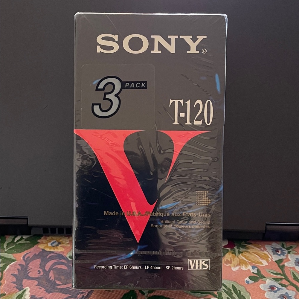 Sony T-120 blank VHS 3 Tapes Pack